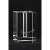 3" Crystal Cube Vase (for Single 12" Rose)